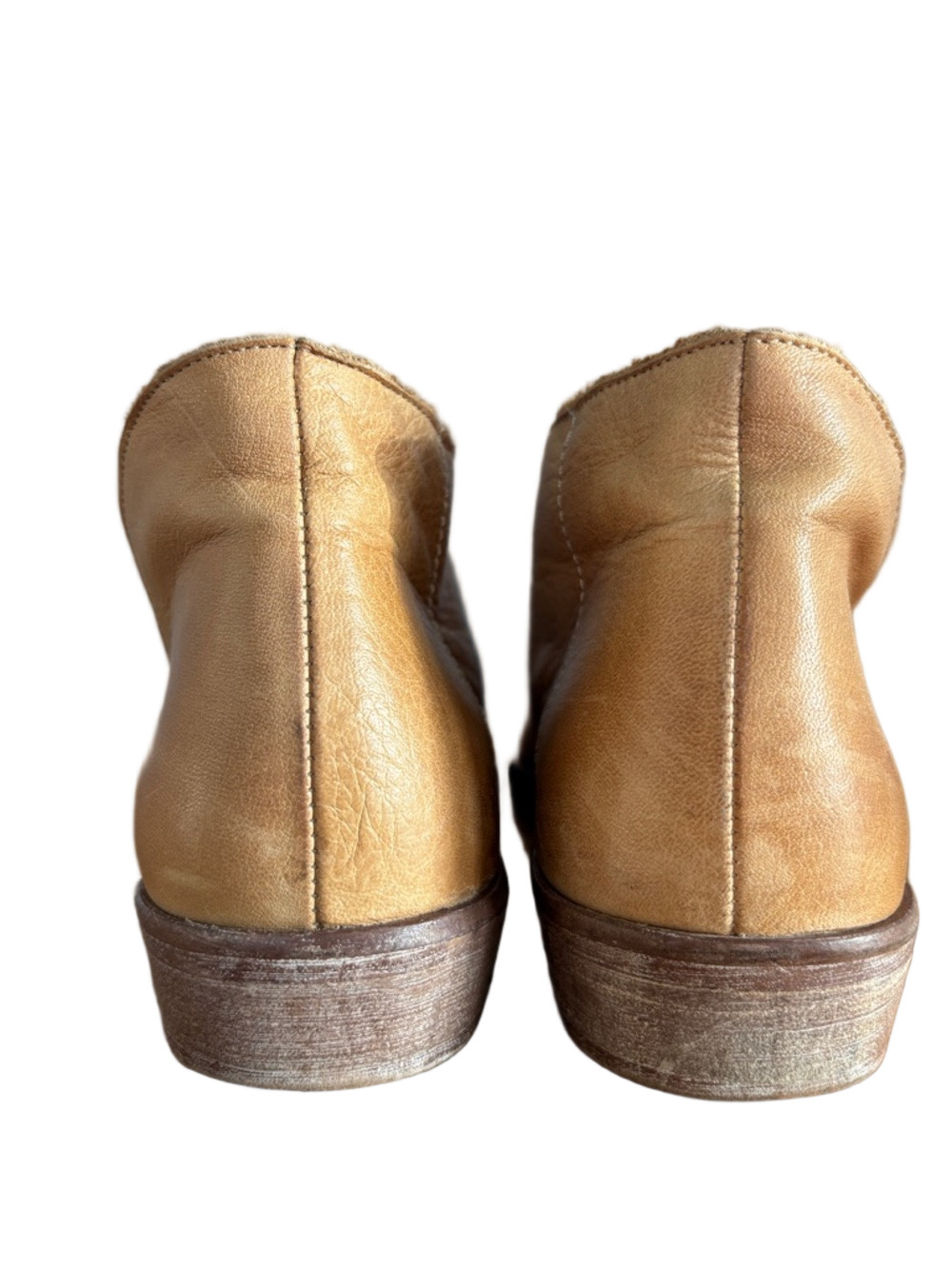 Free People Tan Open-Side Leather Low Heel Flat - Picture 6 of 11